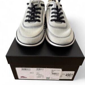 CHANEL Gray and Black Athletic Shoes